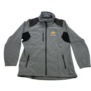 Mission Foods Jacket Womens 2XL Gray Black Dunbrooke Full Zip Long Sleeve